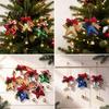 Decorative Star for Home Glitter Bell Ornaments, Sequin Hanging Decoration with Bow Pine Christmas Atmosphere Decor Cone, Sparkly Tree Pendant Holiday
