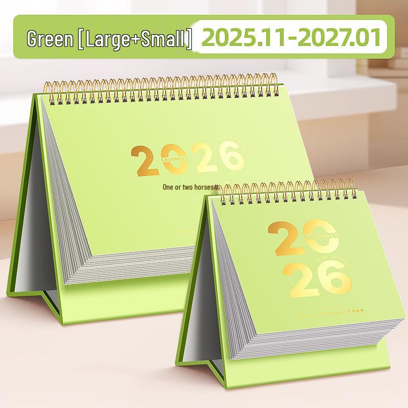 2026 Year of the Horse Thick Desk Calendar with Custom Logo Hot Stamping – Simple Business Planner Gift