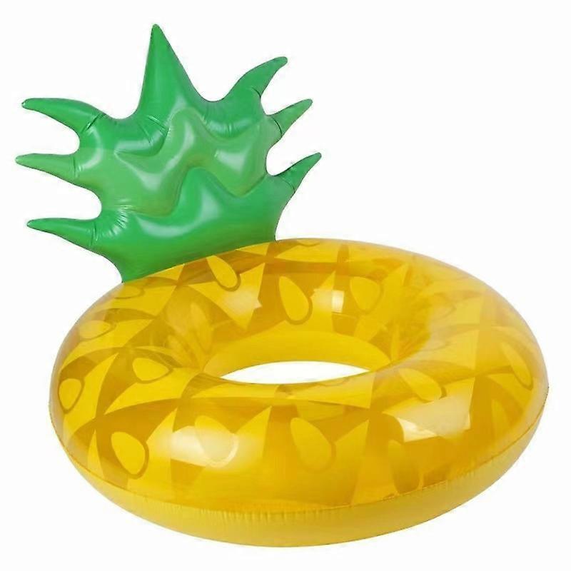 Dww-105cm Inflatable Pool Float, Adult Swimming Rings, Large Inflatable Pineapple Pool Float, Multi-Purpose Inflatable Hammock, with Cup Holder, Summe