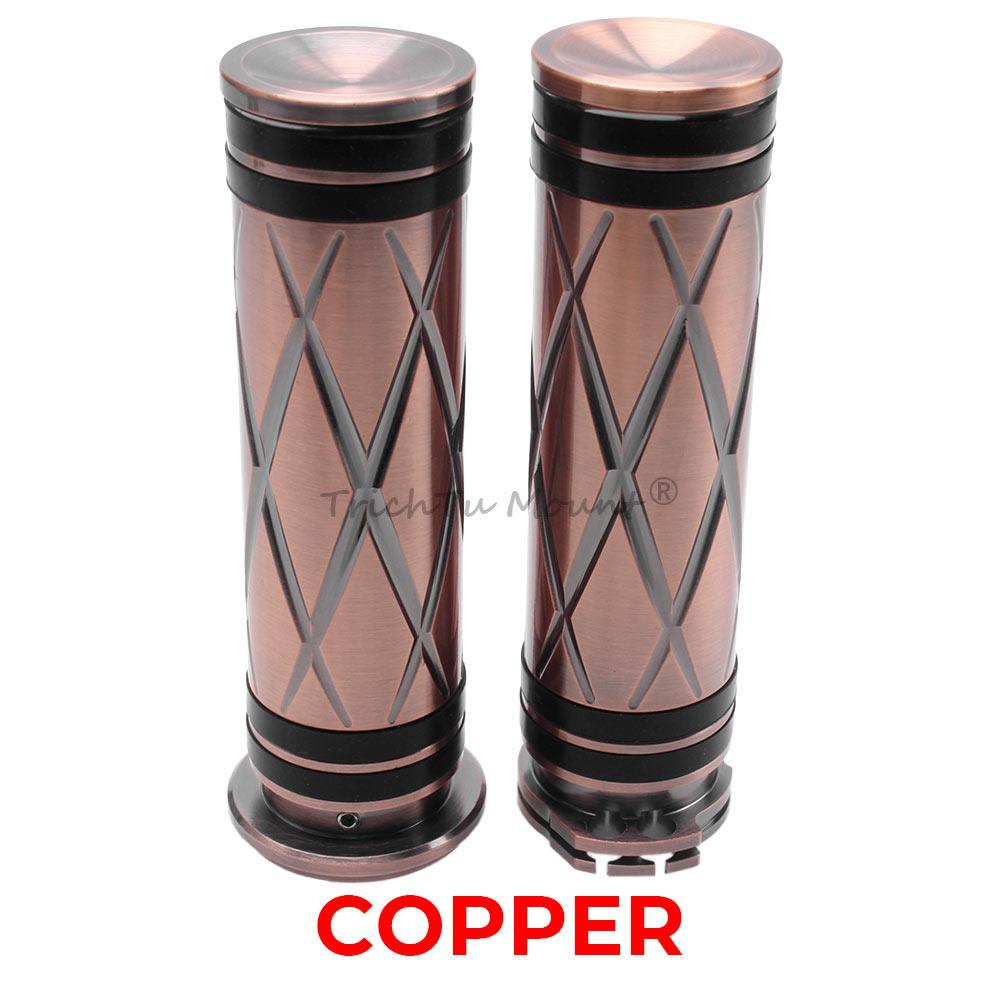 Motorcycle CNC Aluminum Handlebar Grips 1" 25mm Rubber Hand Grips 1Pair Fit For Harley 2002-2017 VRSC 1996-Later XL 2008-2013 XR