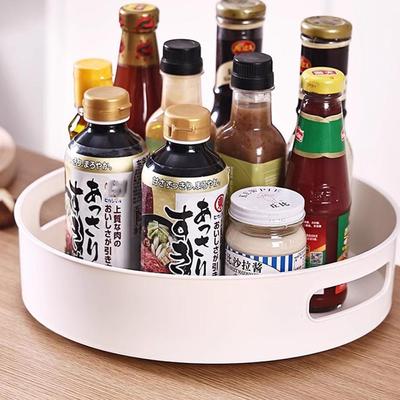 360° Rotating Seasoning Storage Box  Kitchen Supplies Oil Salt Sauce Vinegar Storage Rack Organizer Space Save Shelf
