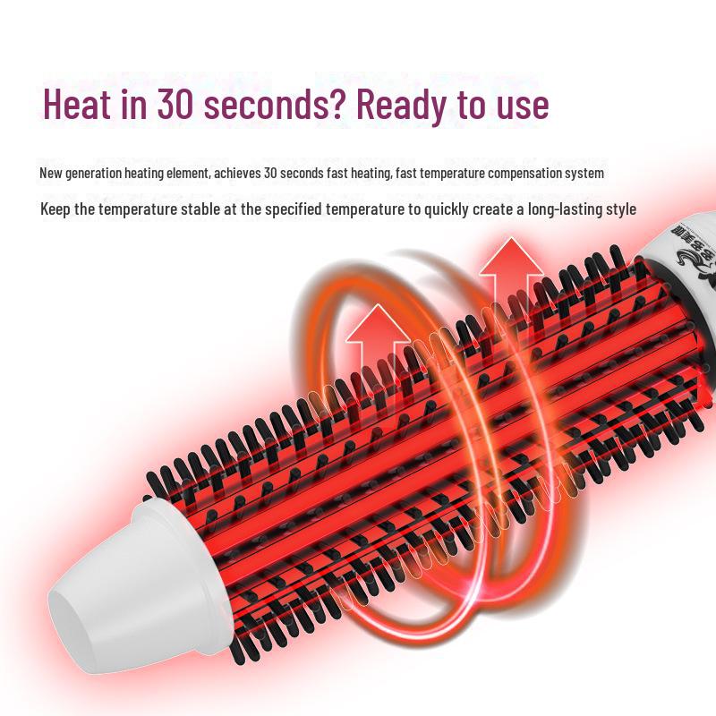 Negative Ion Curling Comb for Short Hair - Adds Volume & Curls Inward Without Damage
