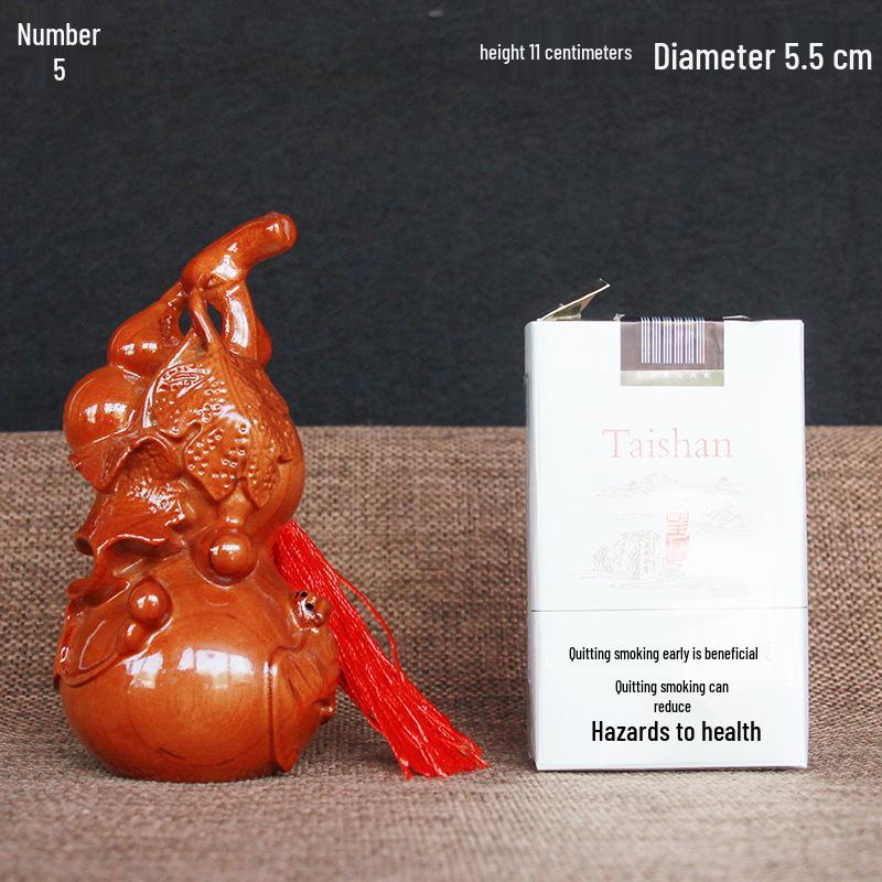 Peach Wood Carved Gourd Pendant Ornament - Home Decoration Gift