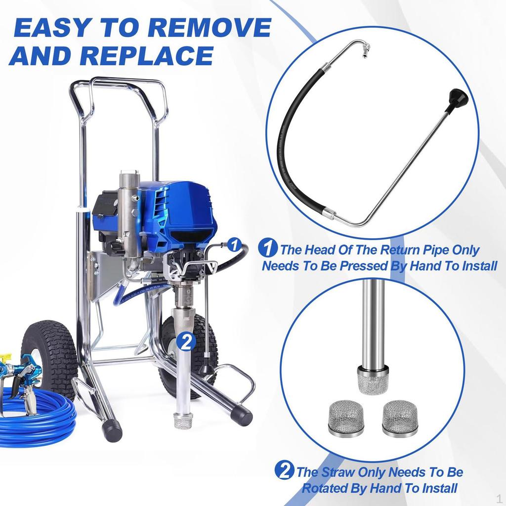 Accessories for Airless Paint Sprayers: Suction Tube Made of Metal Models 695, 5900, 1095, 7900