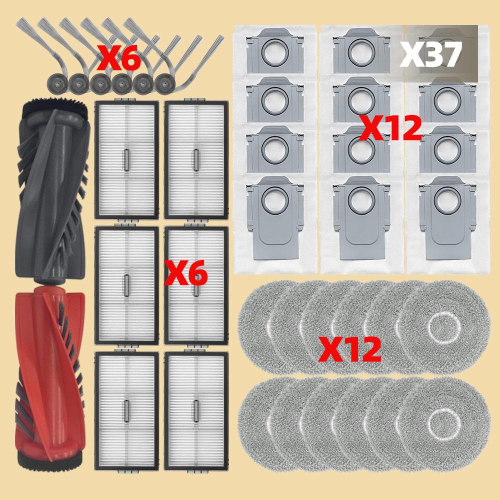 Fit For Roborock Qrevo CurvX / Qrevo EdgeT / Saros 10R / S9 MaxV Slim / G20s Ultra Main Side Brush Filter Mop Cloth Dust Bag