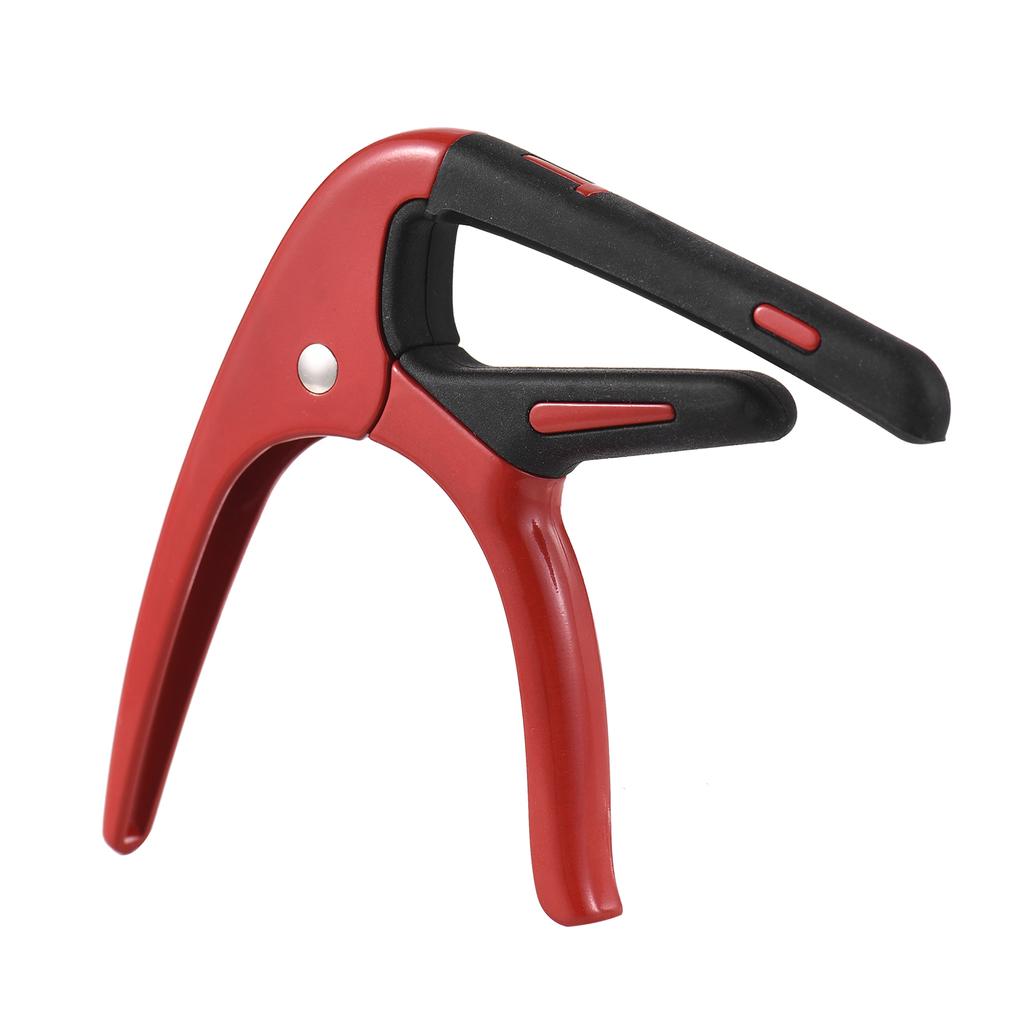 Portable Zinc Alloy Guitar Capo Professional Guitar Tone Changer with Guitar Pick for Acoustic