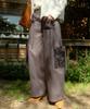 SIWL107 Ribbon Cotton Pants (Charcoal)