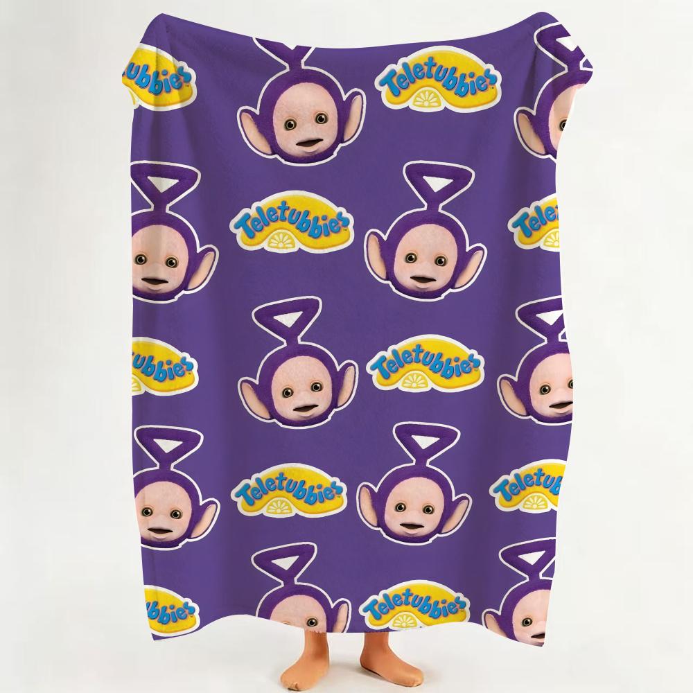 Cartoon T Teletubbies Flannel Blanket Suitable for Sofa Living Room Bedroom
