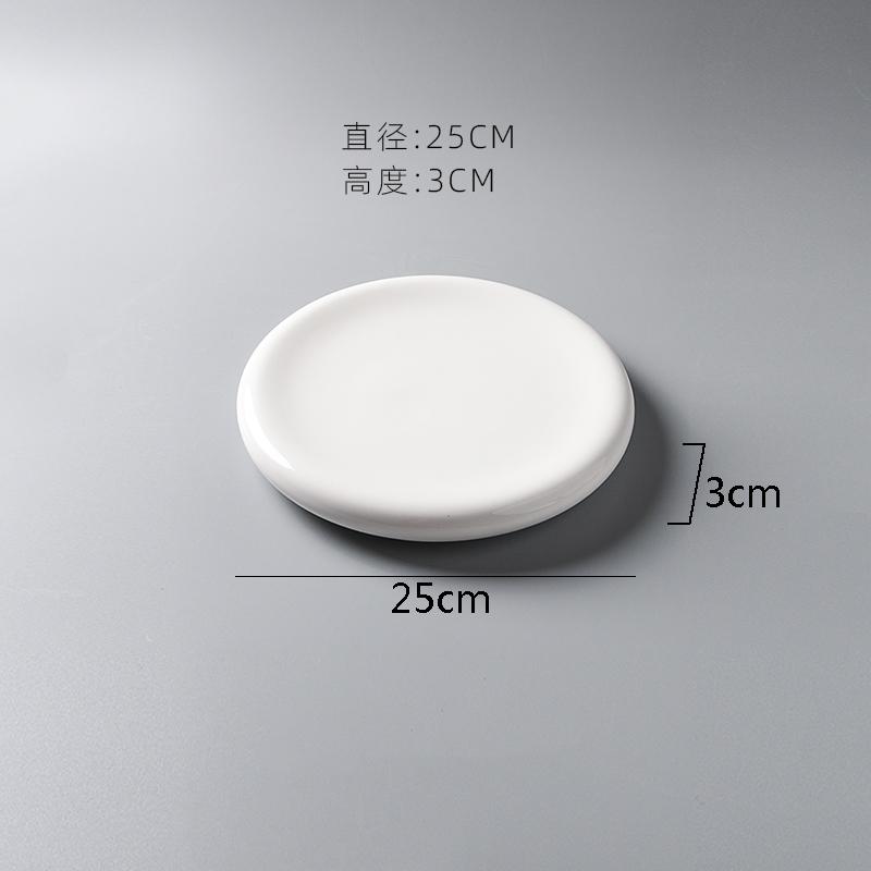 

Чисто белая керамическая двухслойная тарелка для десерта, тарелка для закусок, тарелка для пиццы, тарелки для барбекю, специальная посуда для ресторана
