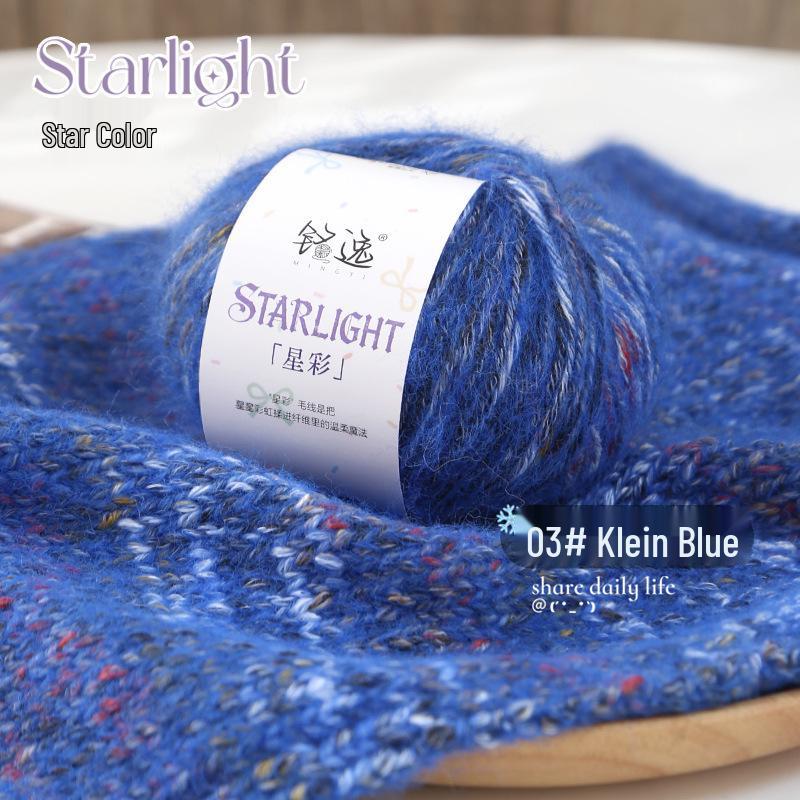 Starry Color Wool Blend Yarn for DIY Knitted Blankets, Sweaters, Hats, and Scarves