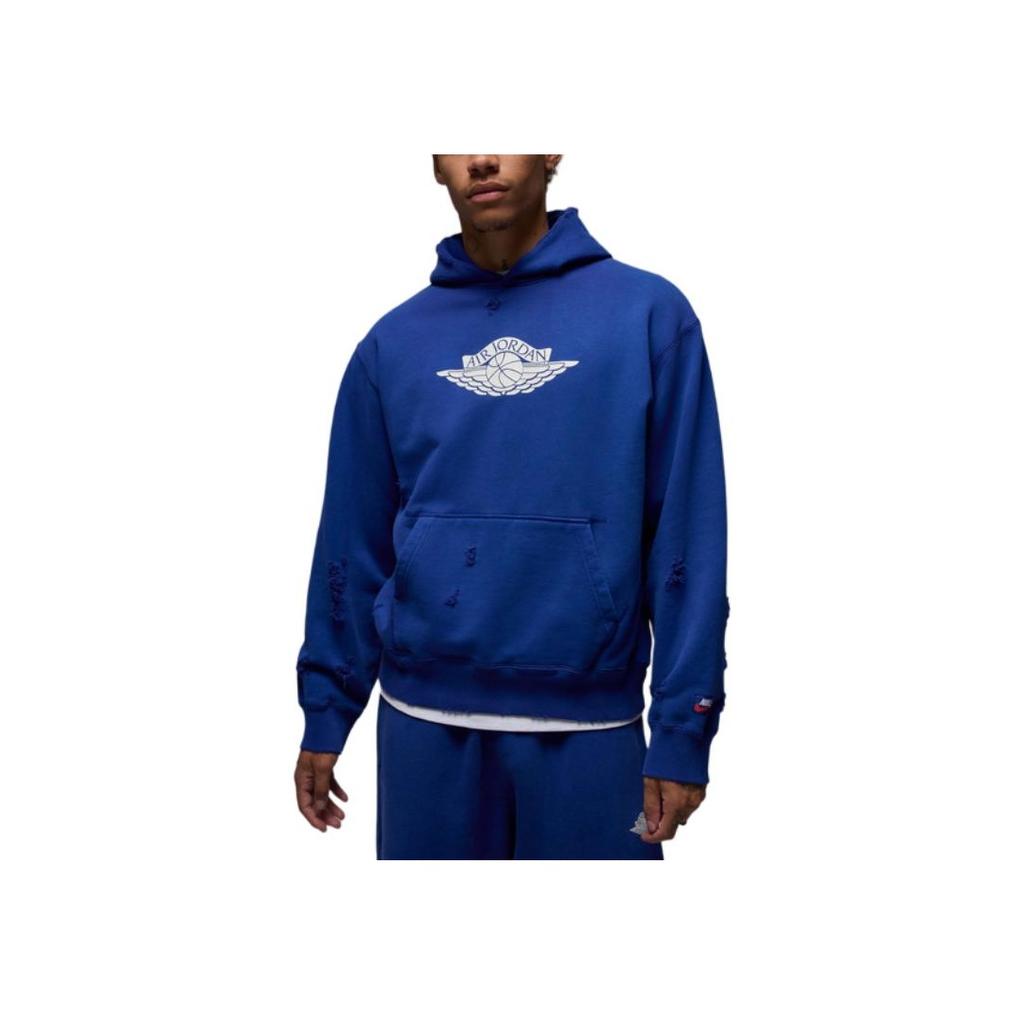 Jordan Felpa con cappuccio a maniche lunghe Air SS25 Rara Semplice Comoda Uomo felpa Blu Reale Profondo IB3003-485