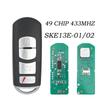SilKY SKE13E-01/02 Universal ID49 Chip 433MHz Proximity Car Key Remote for Mazda 3 6 CX-5 MX-5 CX-3 Axela Intelligent Remote Key