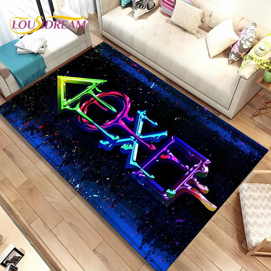 Cartoon Game Gamer Gamepad Carpet Rug for Bedroom Living Room Home Sofa Decoration,Children Play Large Decor Floor Mat Gift