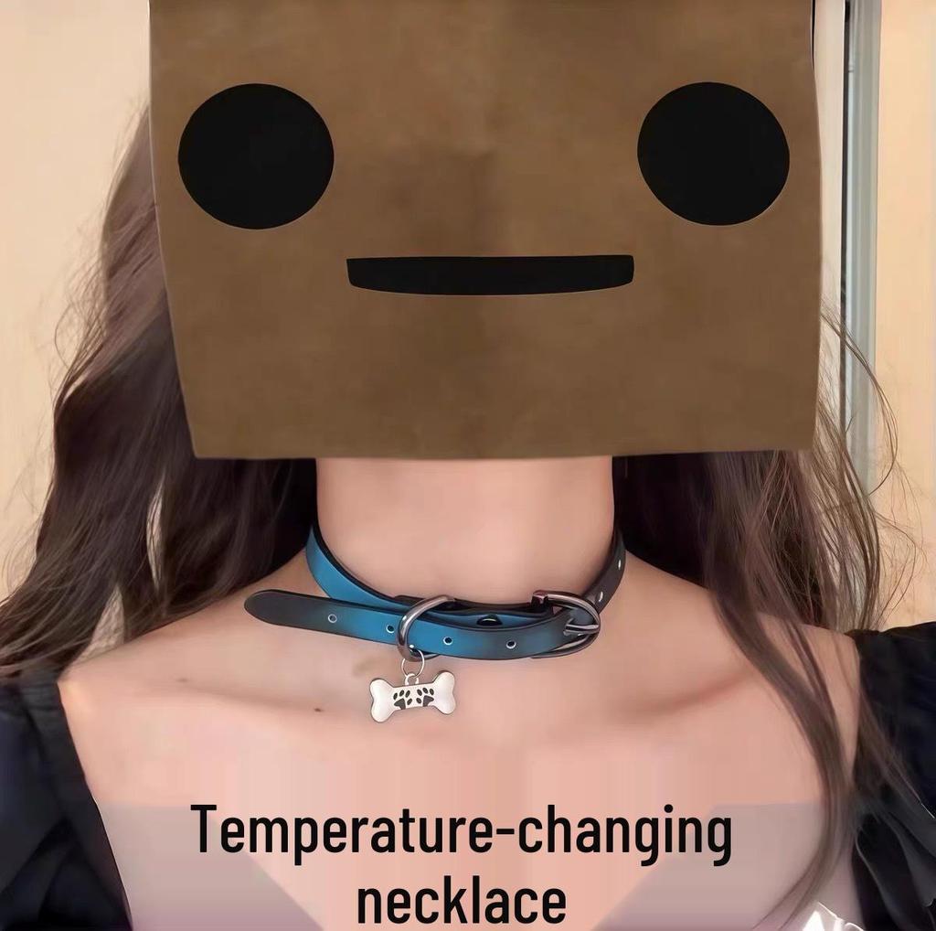 Chique Pittige Meisje Leren Bel Choker Ketting – Uniek Minderheidsontwerp