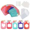 50pcs Valentines Card for Kids for School Kids Child Colorful Jar Candy Pouches