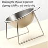 Elevated Pet Bowl Stainless Steel Raised Cat Bowl Tilted Pet Bowl with Removable Stand Cute Ears for Cats Dogs Neck