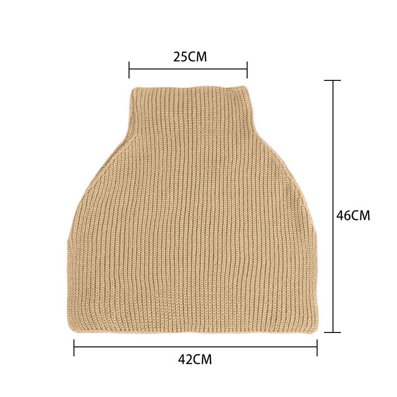 High Collar Shawl Winter Keep Warm Neck Protection Pullover Knitted Scarf For Women