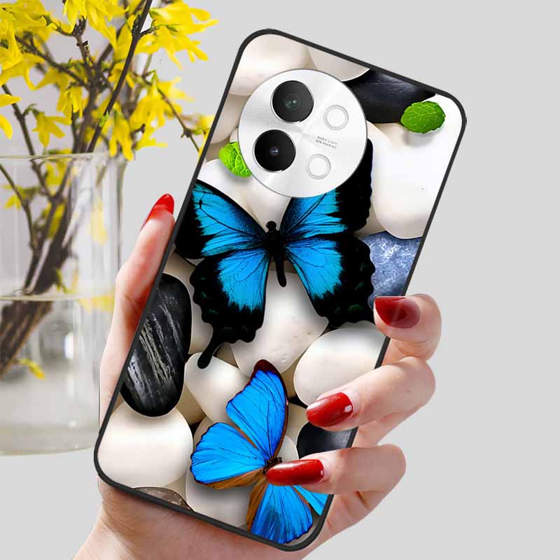 For Vivo V40 Lite 5G Case Fashion Soft Silicone Lovely Phone Cover for Vivo V 40 Lite V40Lite 5G Protect Back Cover TPU Coques
