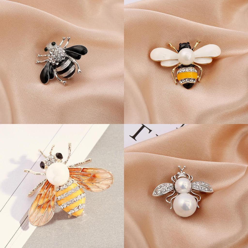 Animal Insect Alloy Sparkling Bee Brooch Pin Jewelry For Women Fashion Accessory