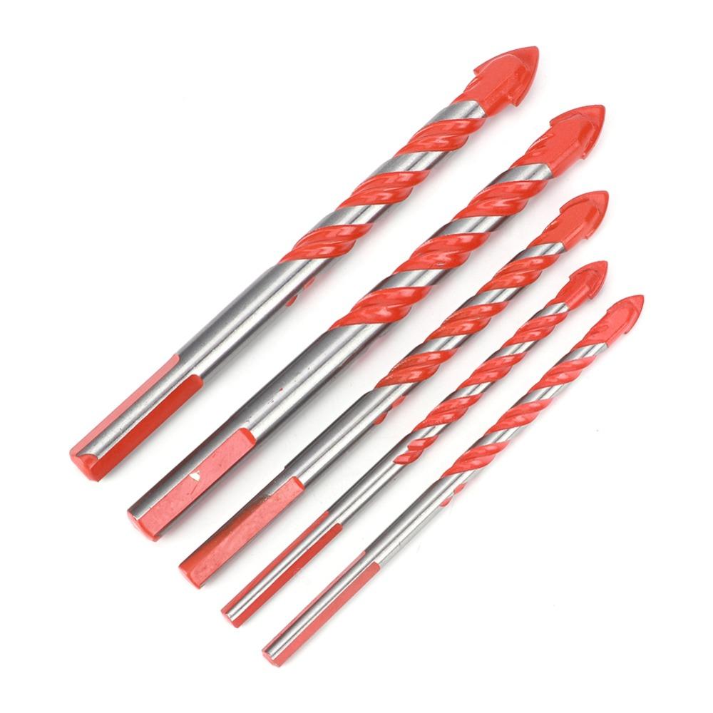 5pcs Orange Color Ceramic Tile Drill Bit 6mm 6mm 8mm 10mm 12mm Drill Bit Set Tile Installation