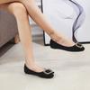 Fashion Flat Shoes for Women 2025 New Spring and Autumn Black Flat Bottom Work Large Women's Shoes Loafers Women Zapatillas Mujer