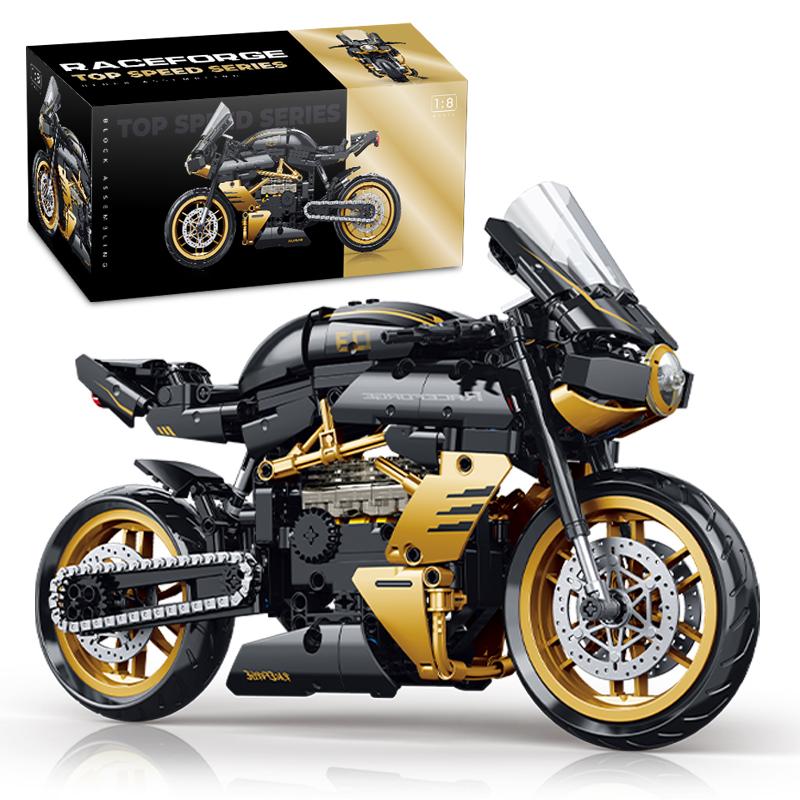 500+ Pezzi Super Moto da Corsa Blocchi da Costruzione Tecnici Set Modello Moto AGUS Giocattoli Creativi Regali per Ragazzi Bambini Adulti 1:8