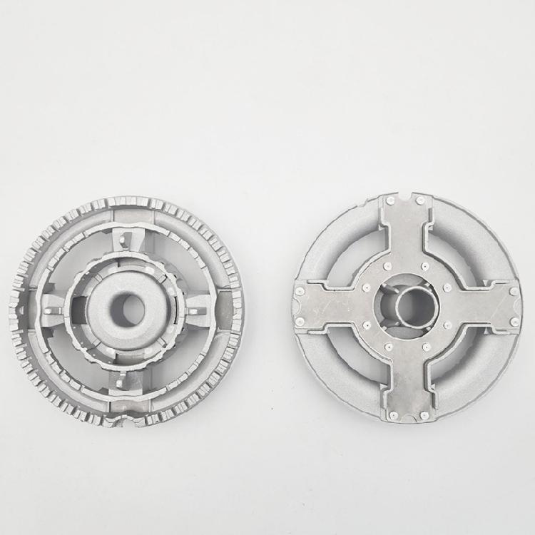 Cooktop Burners Head Set with Divider and Base Efficient Combustion Metal Construction Stable Design for Home Kitchens
