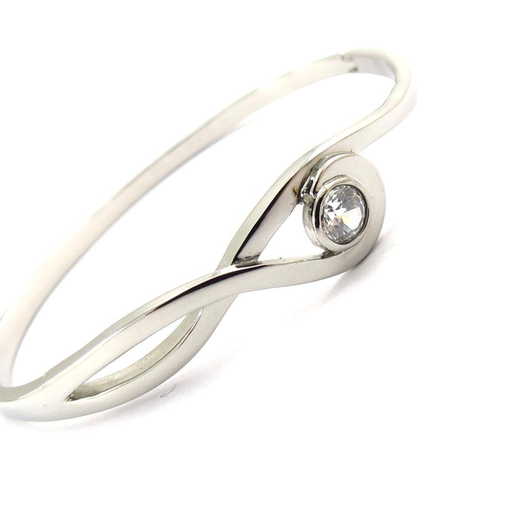 Les Trésors De Lily [K1405] - White 'Goddess' Steel Bracelet