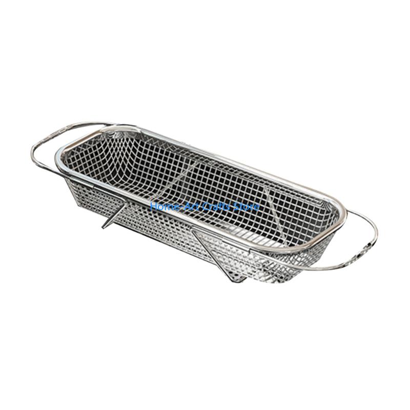 

Y3NA Flexible Stainless Steel Sink Drainage Basket Adjustable Dish Drying Organizers Kitchen Accessory