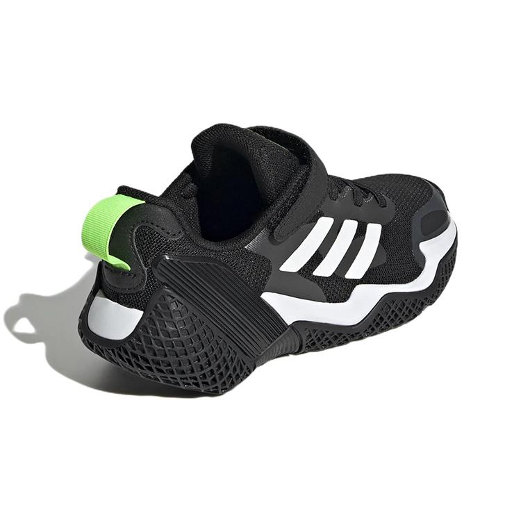 New Adidas 4Uture Runner Sport K Slip Resistant, Abrasion Resistant, Breathable Low Top Running Shoes Black White Kids' GZ1048
