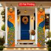 Door Couplet Banner Chinese New Year Decoration 2pcs Indoor Outdoor Porch Hanging