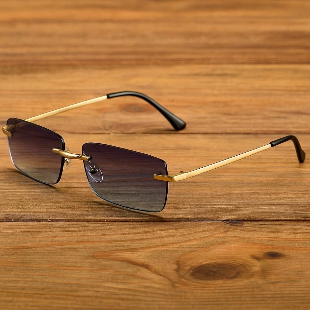 Lightweight Frameless Sunglasses Vision Care UV400 Eyewear Fashion Beachside Sun Glasses  Selfie