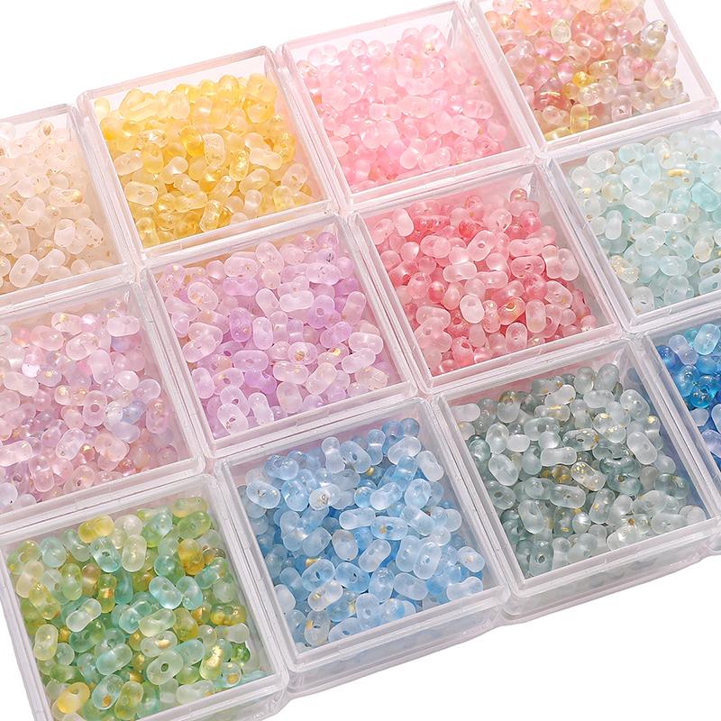 220Pcs Acrylic Peanut Beads For DIY Necklace Bracelet Earrings Jewelry Making Craft Accessories