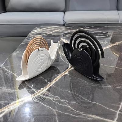Snail Shaped Fireproof Mosquito Coil Holder - Large Capacity Portable Incense Burner, Suitable for Home and Office Decoration