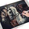 5D Diy Diamond Painting Cartoon Animals Horse Cross Stitch Set Full Diamond Embroidery Mosaic Art Picture of Rhinestones Decor Gift