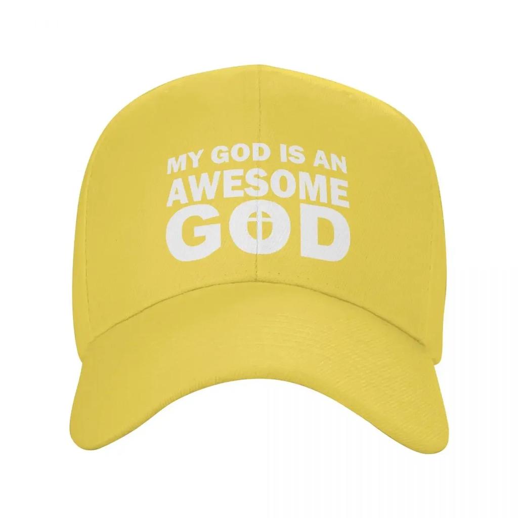Custom Cool My God Is An Awesome God Baseball Cap Unisex Women Adjustable Unisex Dad Hat Hip Hop Sun Hat