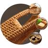 1pc Rattan Storage Basket Hand-Woven Vintage Tray Eco- Plate Multipurpose Home Decor Organizer Vietnam
