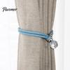 Tool-free Curtain Clips 2Pcs Tiebacks Rope with Crystal Decor, Decorative Tie No Drill Buckle Back, Holdbacks Ropes for Home Office Living Room