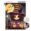 Halloween Pearl Painting Art Full Pearl Handmade Diy Home Decorations Witch Cat Pumpkin Moon Bats Design Art Craft Kit