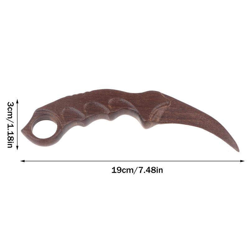 Golden Sandalwood Claw Knife, Whole Wood Carving, Wooden Handle Piece, Wooden Knife, Martial Arts Practice, Performance Training