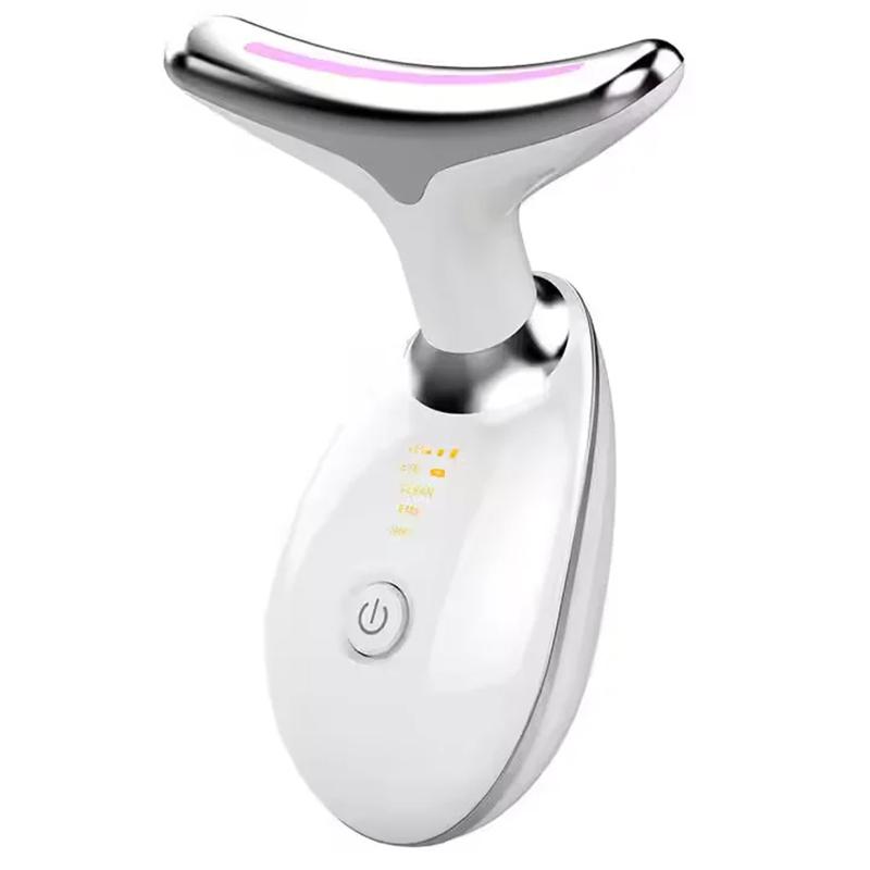 3-Color LED Skin Rejuvenation Device - Facial & Neck Massager Beauty Machine Acne Brightening Firming Massager