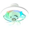 360° RGB Rotating Fan Light with Remote, E27 Base, Stepless Dimming, Three-Color Control