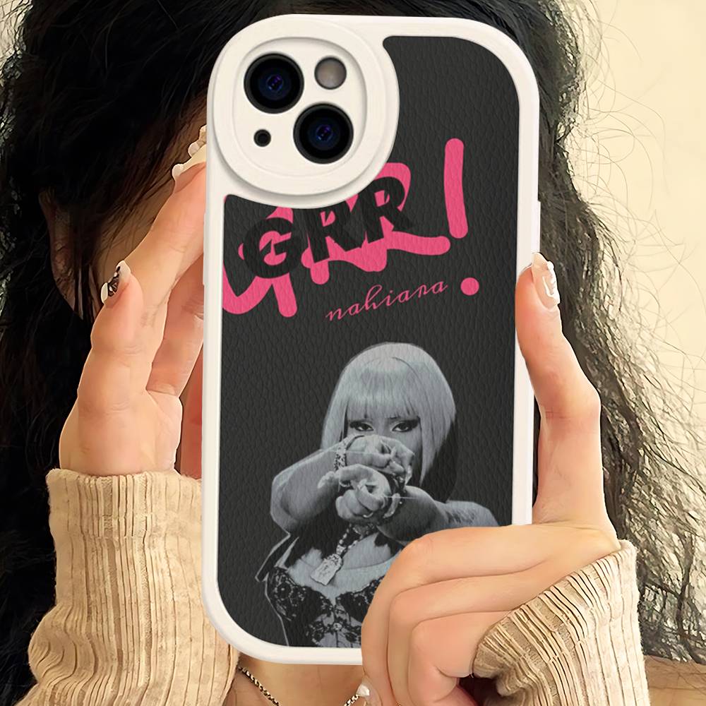 Nicki Minaj Rapper Phone Cover For IPhone 11 12 13 14 15 16 Pro Max Mini Plus Soft Leather Case