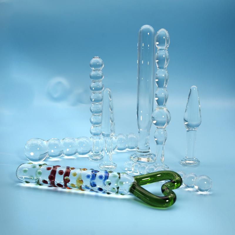 Crystal Glass Anal Toy with G-Spot Stimulation & Beads – Unisex Pleasure