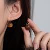 Retro Hong Kong Stijl Tijgeroog Oorbellen: Elegante High-End Oorhaken voor Dames, Herfst/Winter Trend.