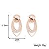 Trend Wire Mesh Droplets Rhinestone Drop Earrings for Women Exquisite Geometry Gold Color Jewelry