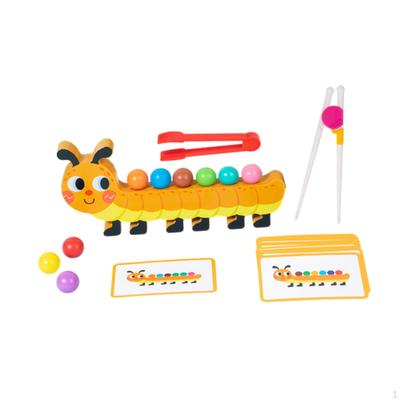 Clip-Perlen-Zuordnungsspiel Geschenk Lernspielzeug für 3 4 5-jährige Kinder Kleinkinder Gelb