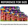 Red Carnival Circus Polyester Photography Background Colorful Fireworks Sky Ferris Wheel Party Photography Background Tapestry