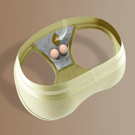 Men Briefs Mid-rise Elastic Waistband Solid Color U-Convex Panties High Elasticity Soft Breathable Slim Fit Underwear