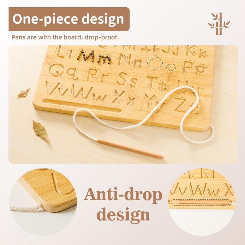 New Montessori Alphabet Learning Board Wooden Toys Children'S Early Education Toys Wooden Digital Alphabet Board Infant Gifts